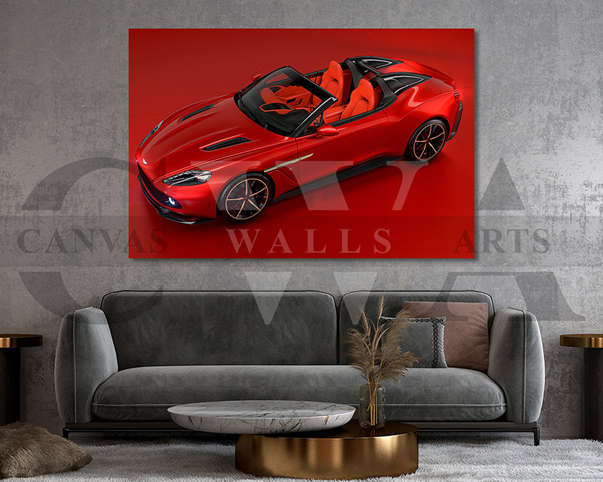 Aston Martin Vanquish Car Canvas Frame Ready To Hang