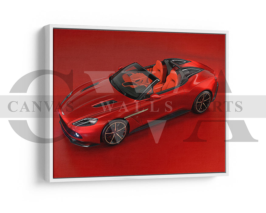 Aston Martin Vanquish Car Canvas Frame Ready To Hang