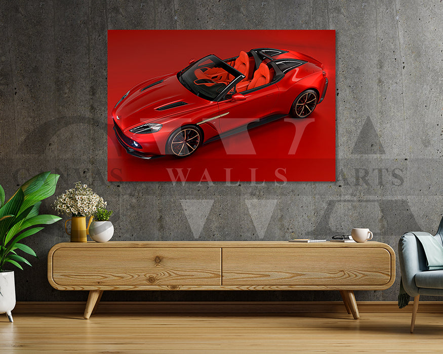 Aston Martin Vanquish Car Canvas Frame Ready To Hang