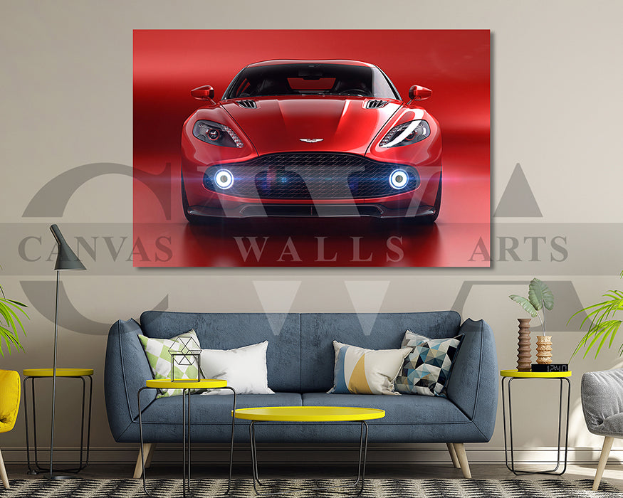 Aston Martin Vanquish Zagato Canvas Wall Art Car Poster Print