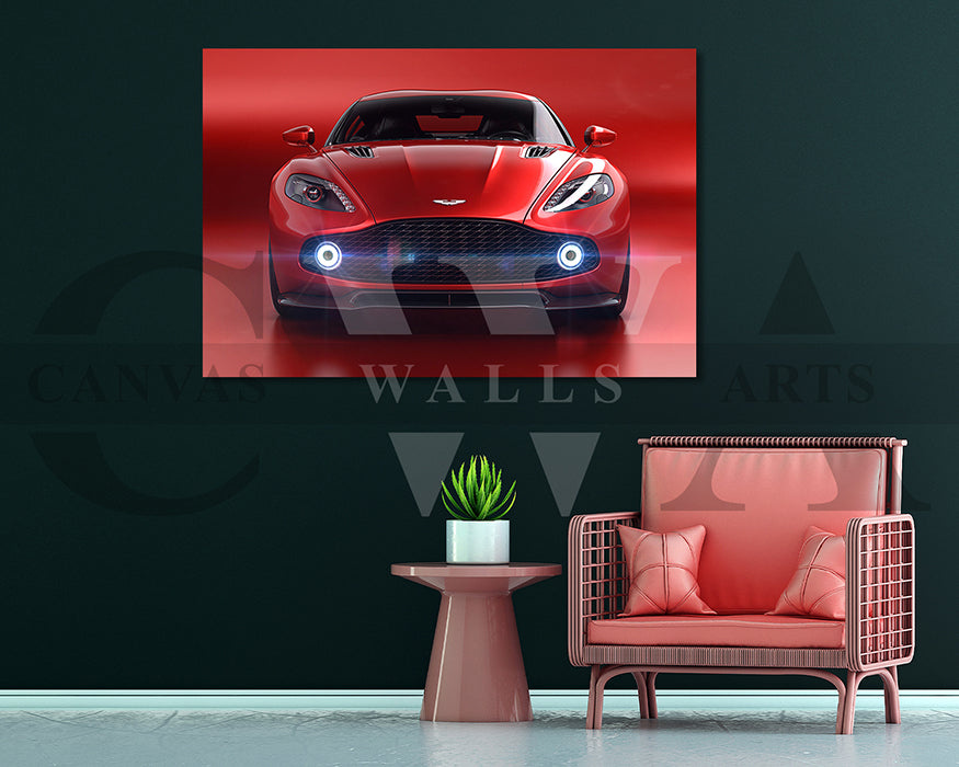 Aston Martin Vanquish Zagato Canvas Wall Art Car Poster Print