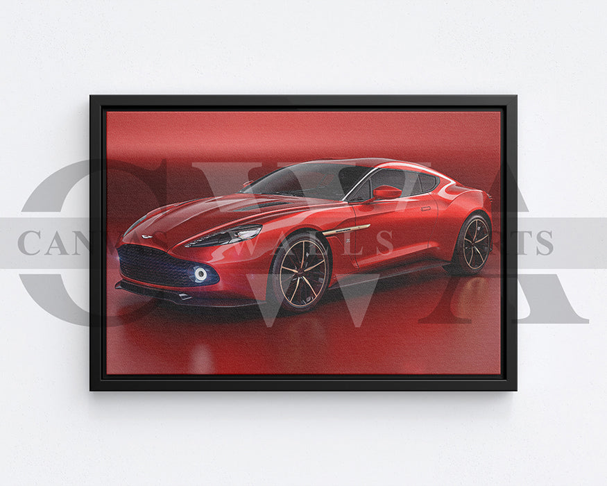 Aston Martin Vanquish Zagato Canvas Wall Art Luxury Car Poster Print