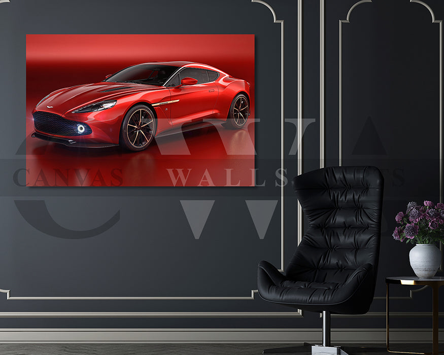 Aston Martin Vanquish Zagato Canvas Wall Art Luxury Car Poster Print