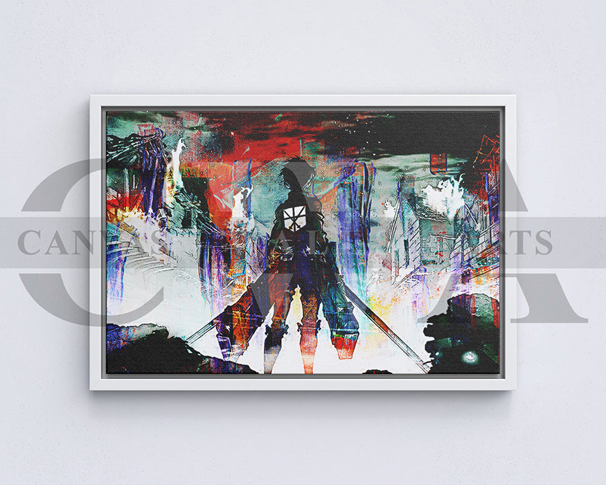 Attack on Titan Canvas Wall Art Abstract Movie Poster