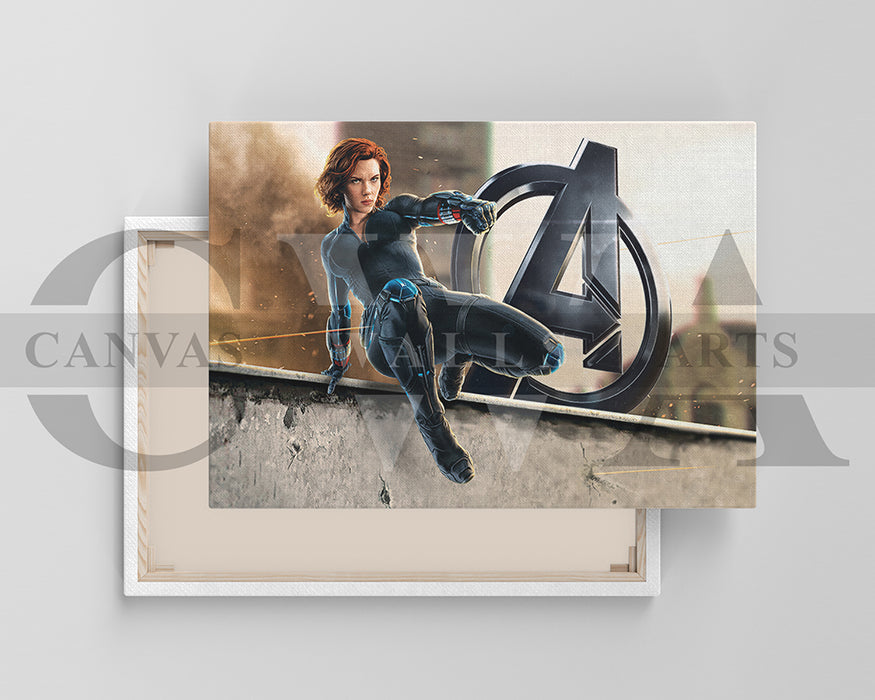 Avengers Age Of Ultron Marvel Black Widow Canvas Wall Art