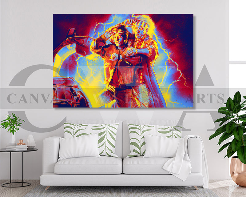 Back to the Future Canvas Wall Art Movie Oil Painting Canvas Print