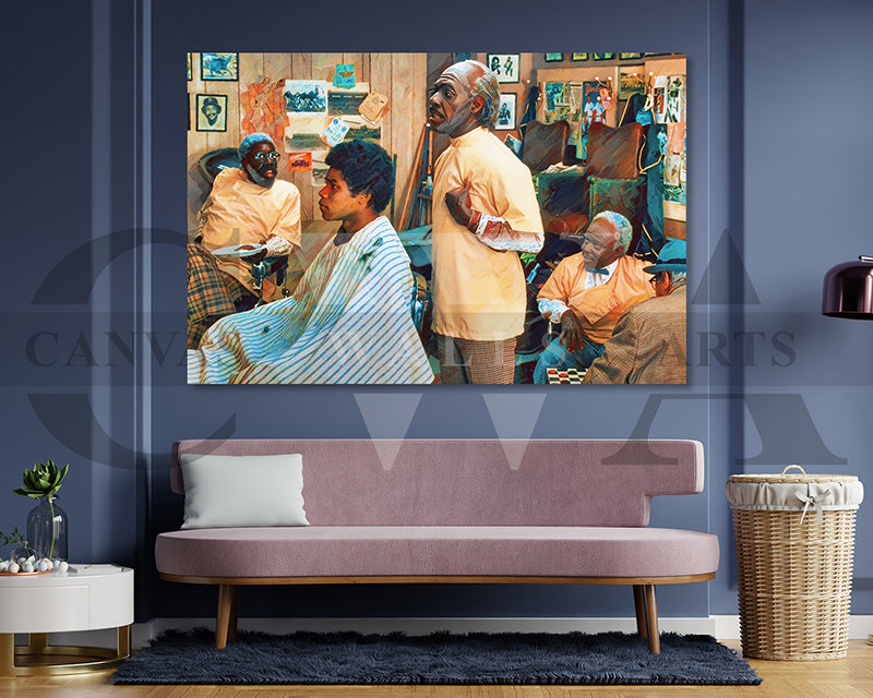 Barbershop Canvas Wall Art Movie Oil Painting Canvas Print