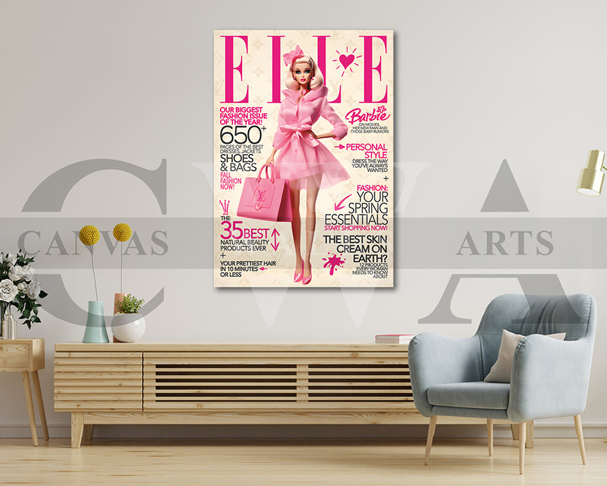 Barbie Louis Vuitton Canvas Wall Art