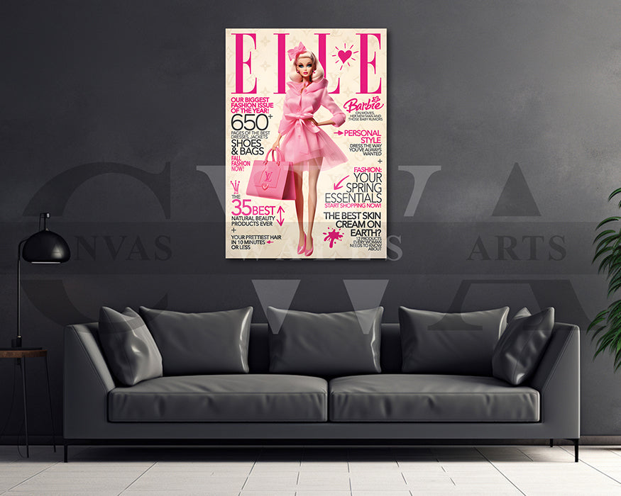 Barbie Louis Vuitton Canvas Wall Art