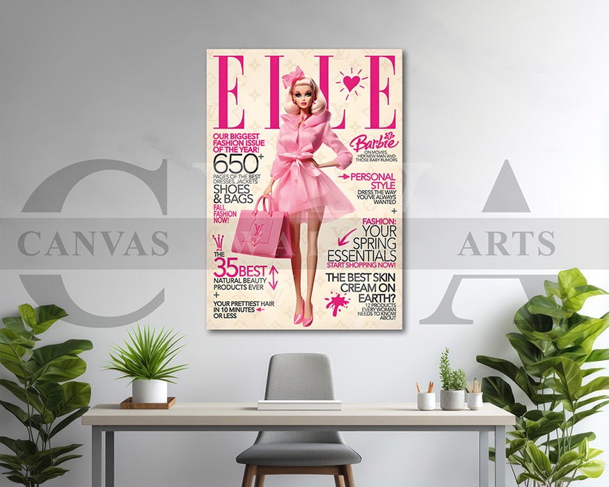 Barbie Louis Vuitton Canvas Wall Art