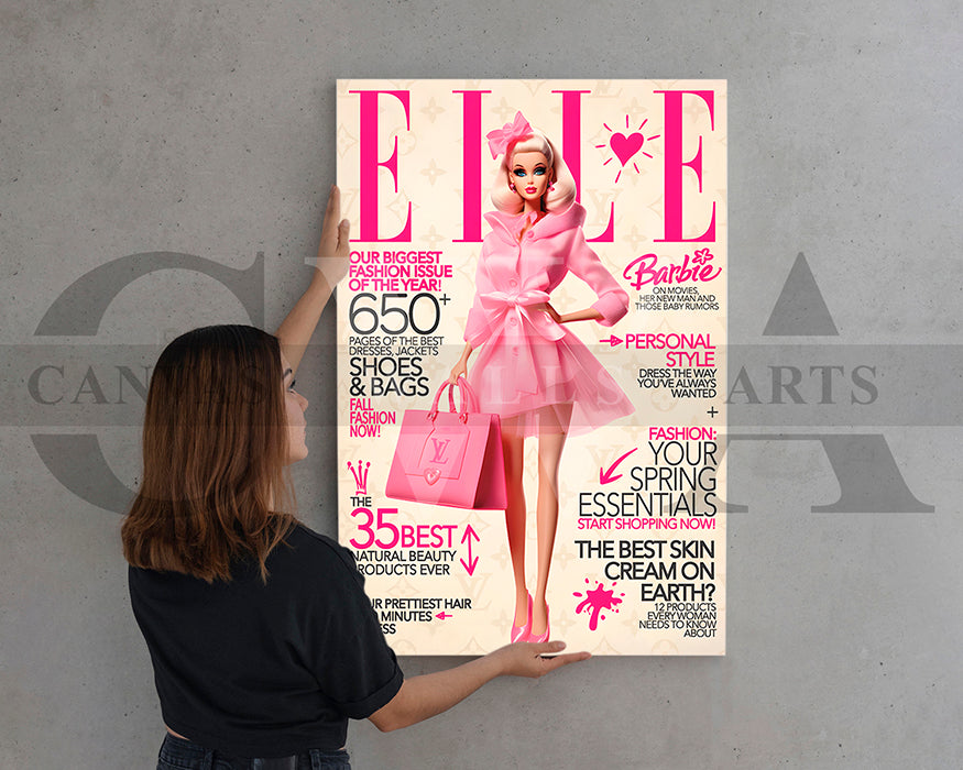 Barbie Louis Vuitton Canvas Wall Art
