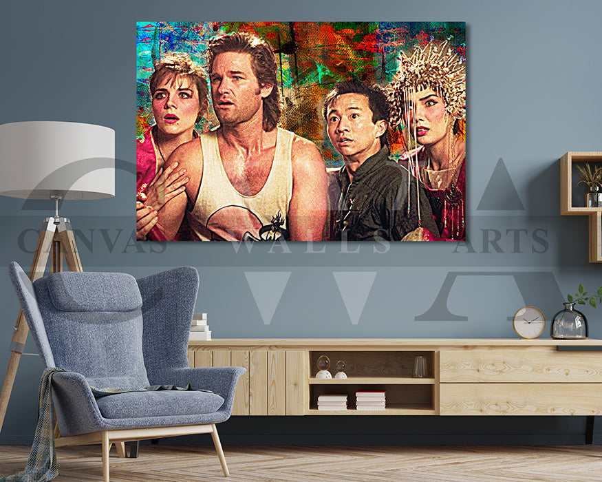 Big Trouble in Little China Canvas Wall Art Abstract Movie Poster Print