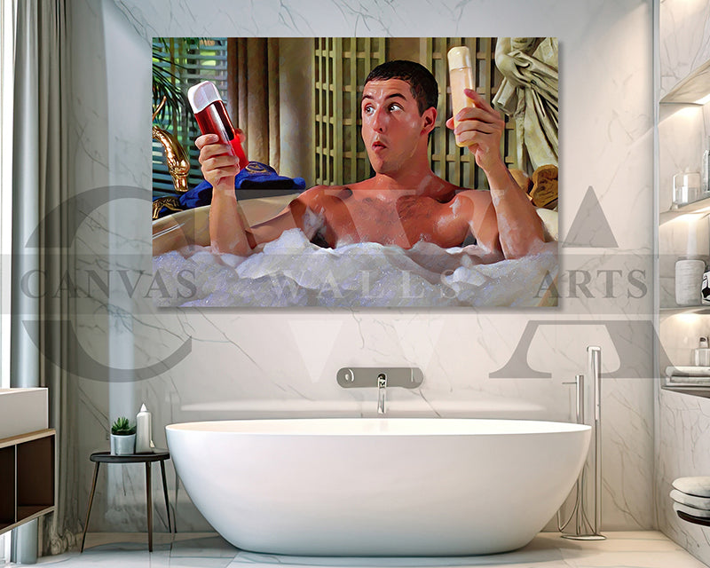 Billy Madison Sandler and shampoo Canvas Wall Art Movie Oil Painting Canvas Print