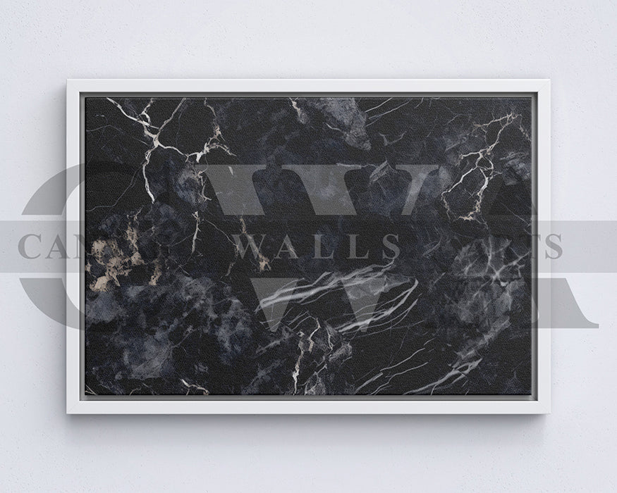 Black Marble Canvas Wall Art