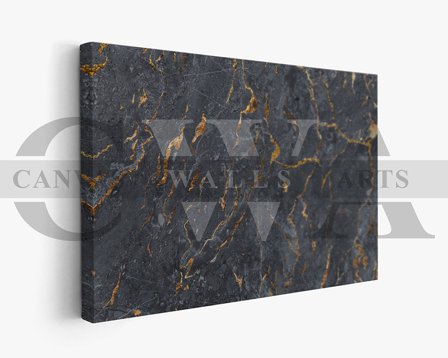 Black Marble Surface Canvas Wall Art
