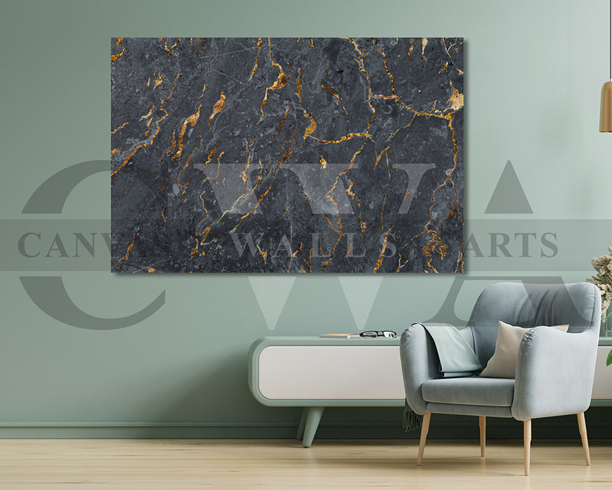 Black Marble Surface Canvas Wall Art
