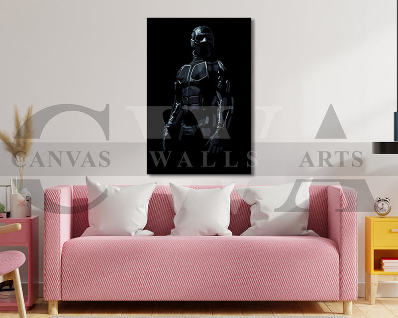 Black Noir Canvas Wall Art Abstract Movie Poster