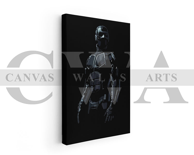Black Noir Canvas Wall Art Abstract Movie Poster