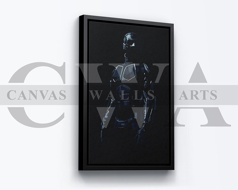 Black Noir Canvas Wall Art Abstract Movie Poster