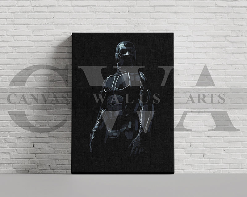 Black Noir Canvas Wall Art Abstract Movie Poster