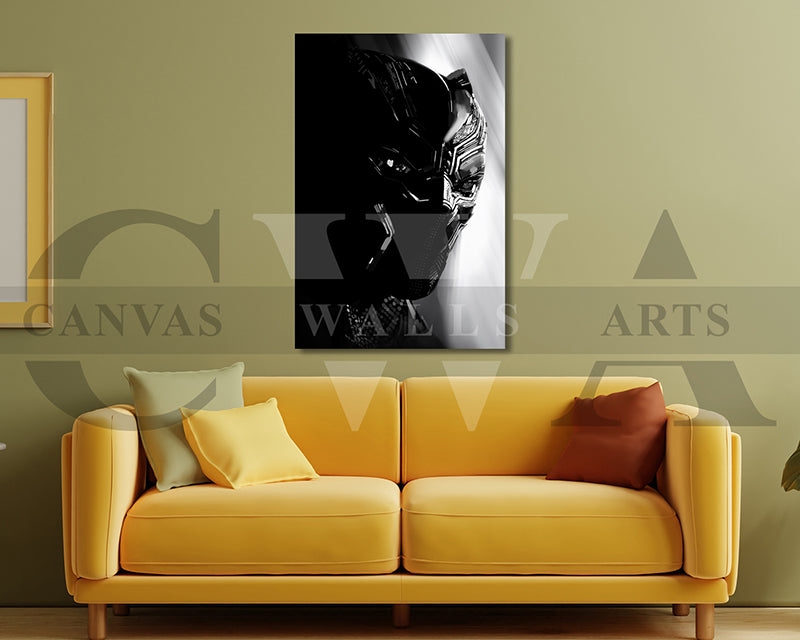 Black Panther Canvas Wall Art Abstract Movie Poster