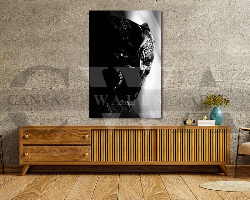 Black Panther Canvas Wall Art Abstract Movie Poster