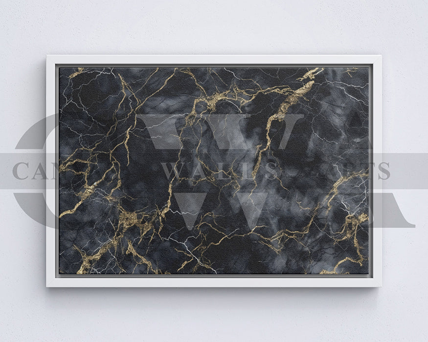Black and Gold Marble Canvas Wall Art