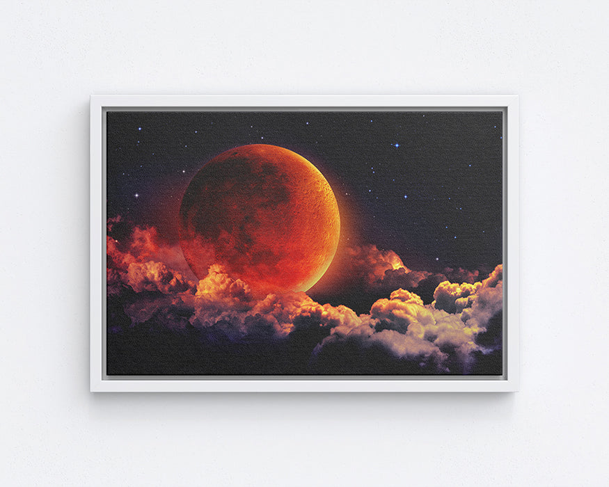 Blood Moon Galaxy Canvas Wall Art