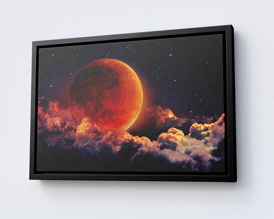 Blood Moon Galaxy Canvas Wall Art