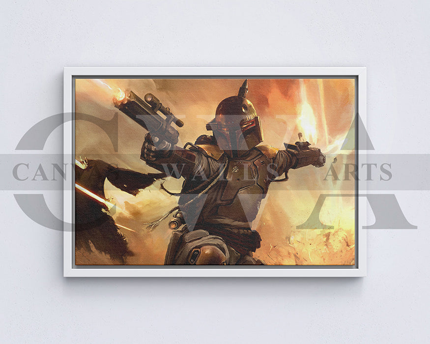 Boba Fett Canvas Wall Art Movie Poster Print