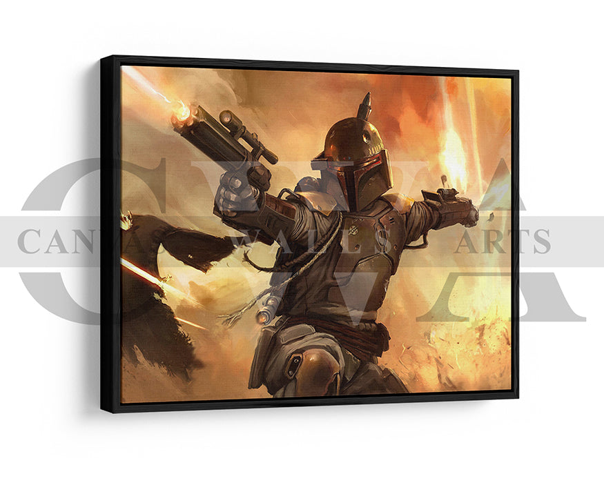 Boba Fett Canvas Wall Art Movie Poster Print