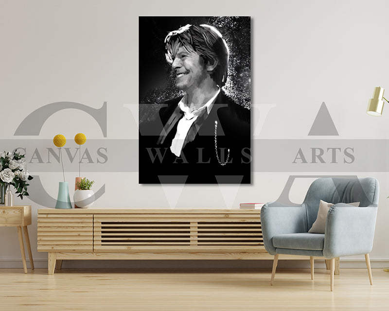 Bowie Canvas Wall Art Abstract Music Poster