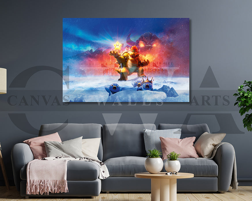 Bowser The Super Mario Bros Canvas Wall Art
