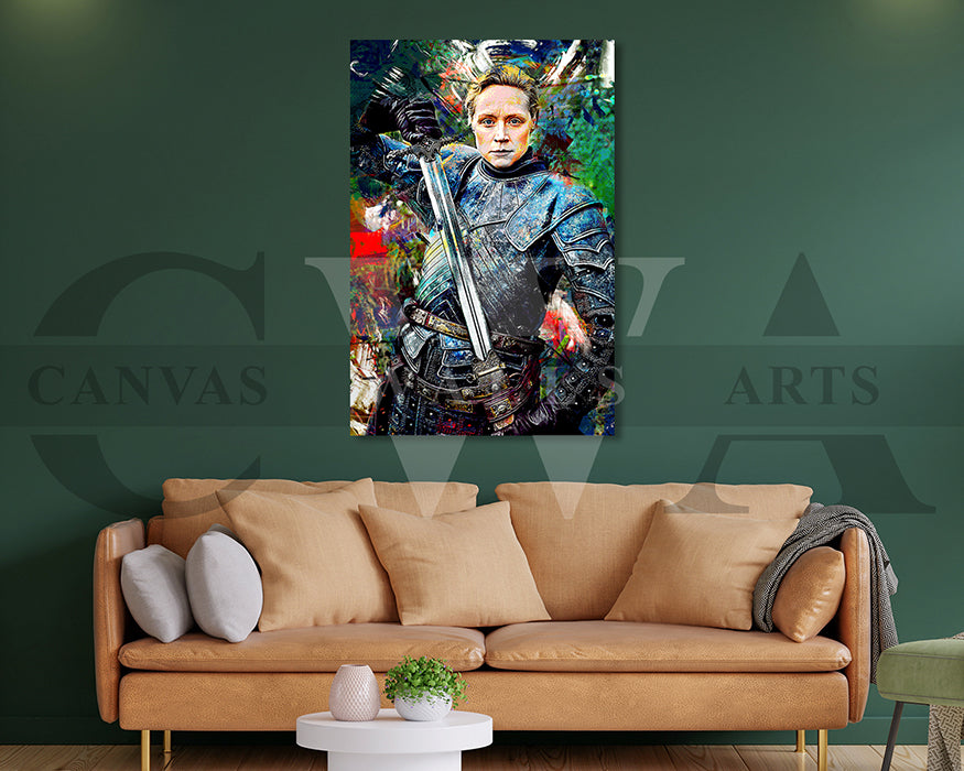 Brienne of Tarth Canvas Wall Art Abstract Movie Poster Print