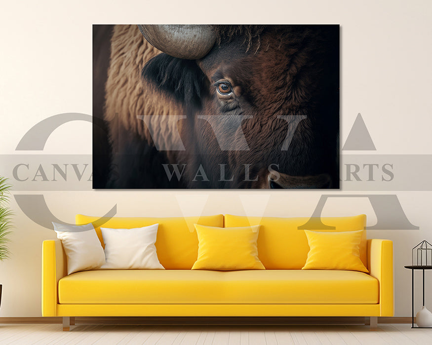 Bull Canvas Wall Art Animal Poster Print