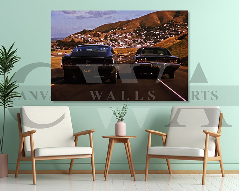 Bullitt Canvas Wall Art Movie Poster