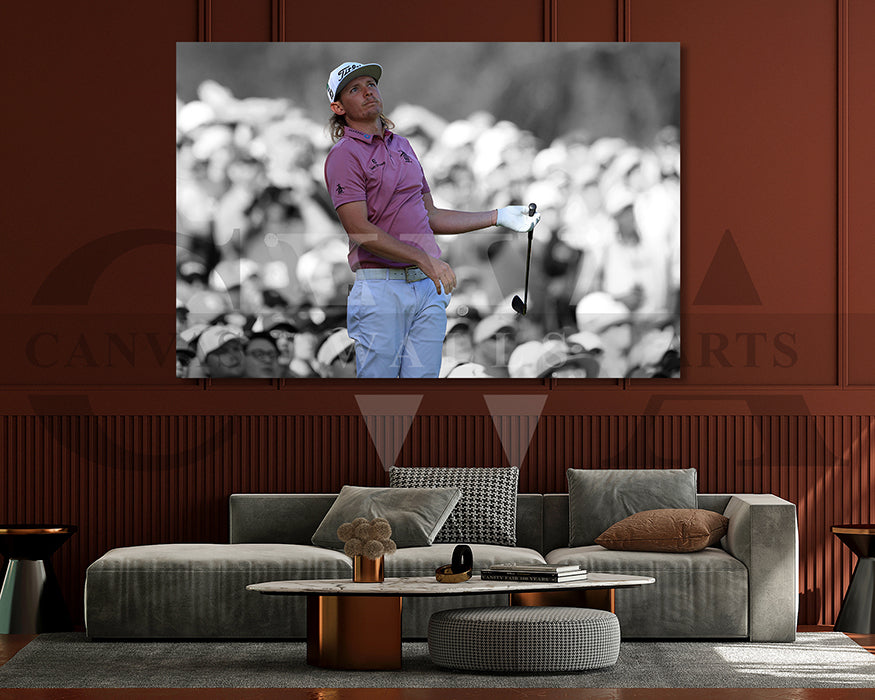 Cameron Smith Black & White Canvas Art Golf Canvas Wall Art