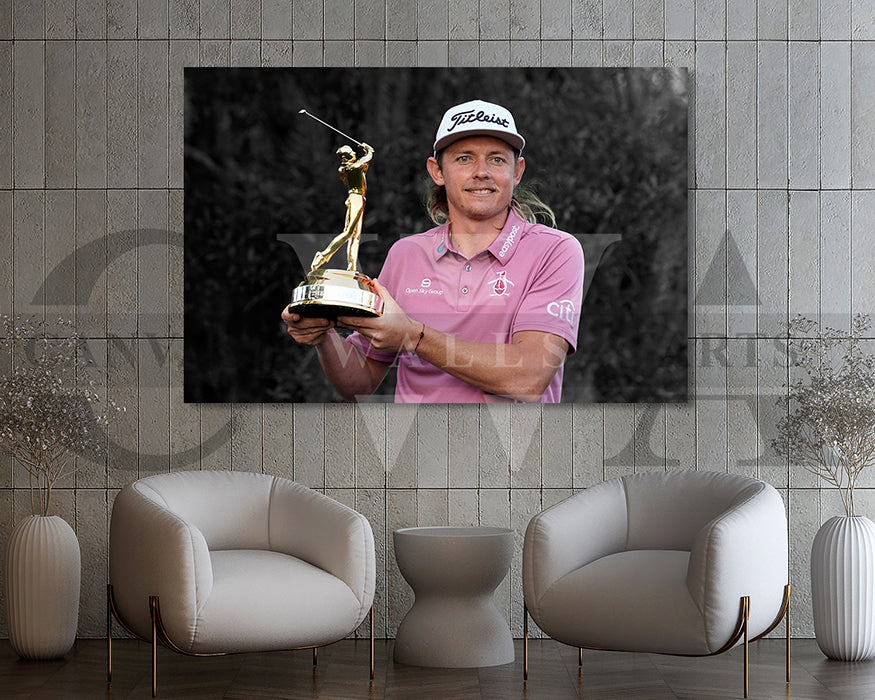 Cameron Smith Black & White Canvas Art Golf Canvas Wall Art