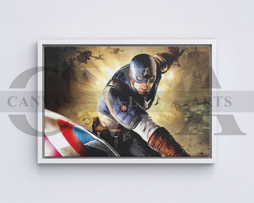 Captain America Canvas Wall Art Movie Poster Print