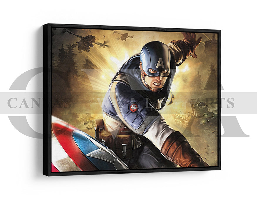 Captain America Canvas Wall Art Movie Poster Print