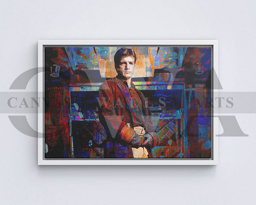 Captain Malcolm Reynolds Canvas Wall Art Abstract Movie Poster Print