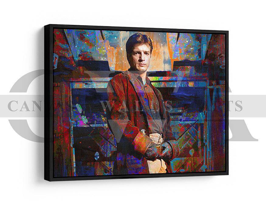 Captain Malcolm Reynolds Canvas Wall Art Abstract Movie Poster Print