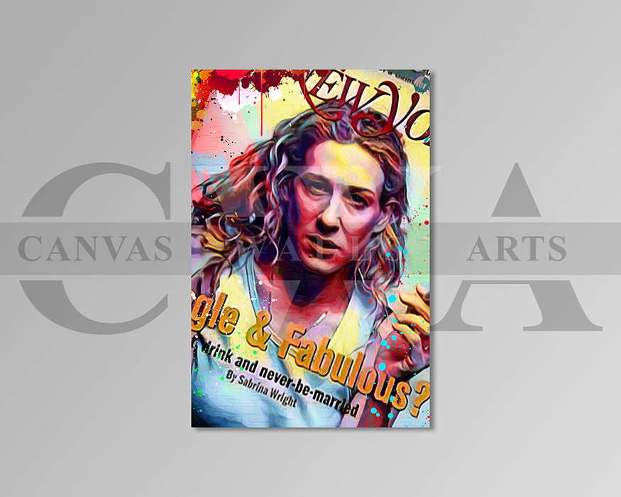 Carrie Bradshaw Canvas Wall Art Movie Poster