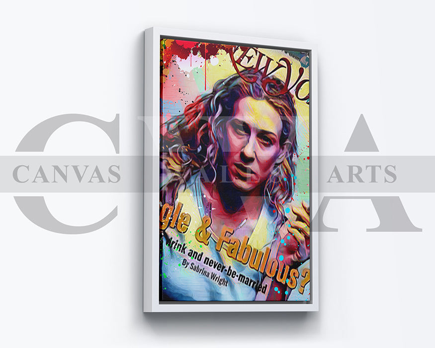 Carrie Bradshaw Canvas Wall Art Movie Poster