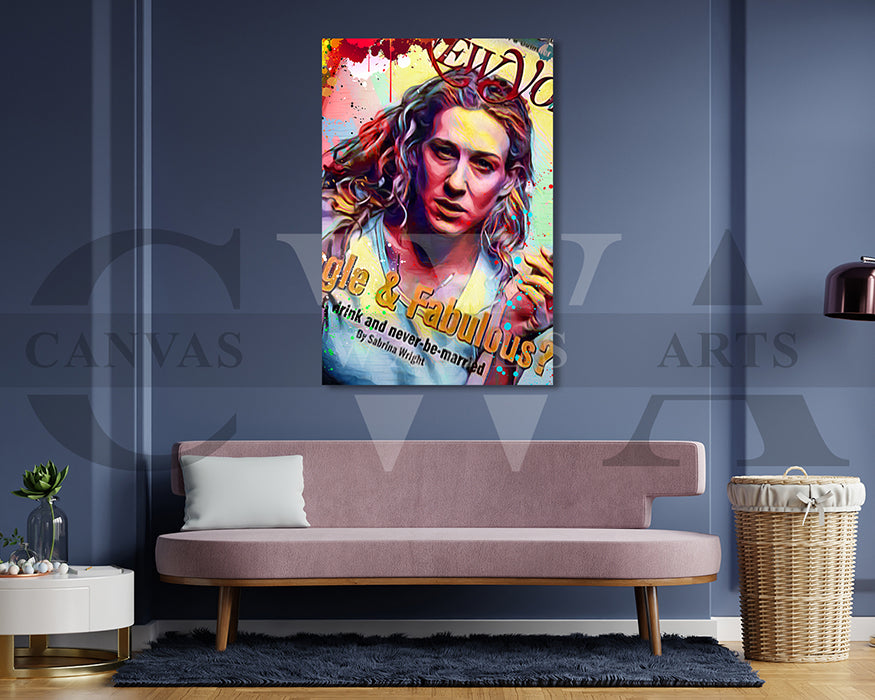 Carrie Bradshaw Canvas Wall Art Movie Poster