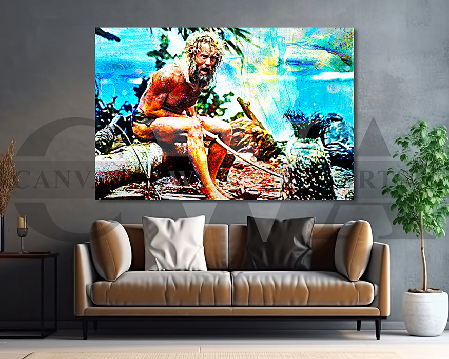 Cast Away Canvas Wall Art Abstract Movie Poster Print