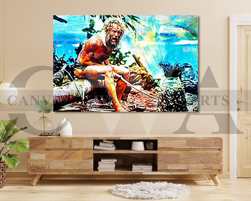 Cast Away Canvas Wall Art Abstract Movie Poster Print