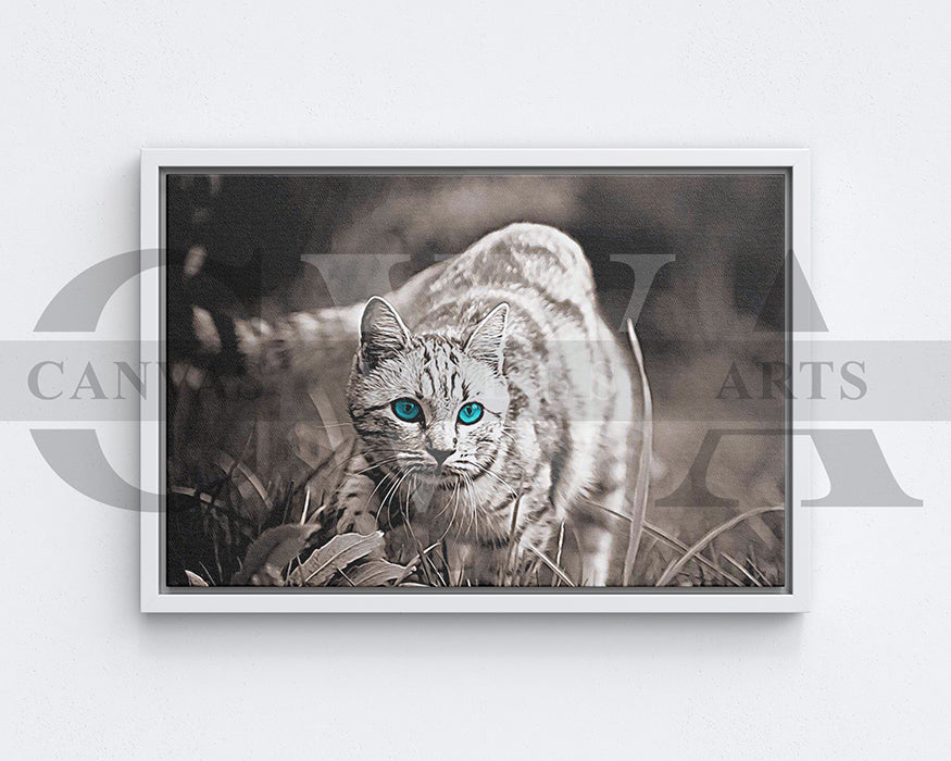 Cat Canvas Wall Art Animal Poster Print