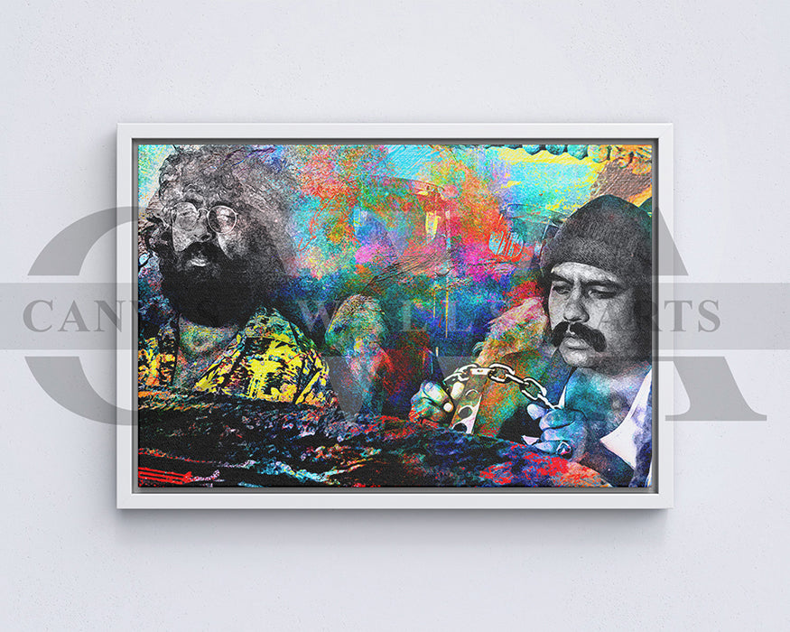 Cheech & Chong Canvas Wall Art Abstract Movie Poster