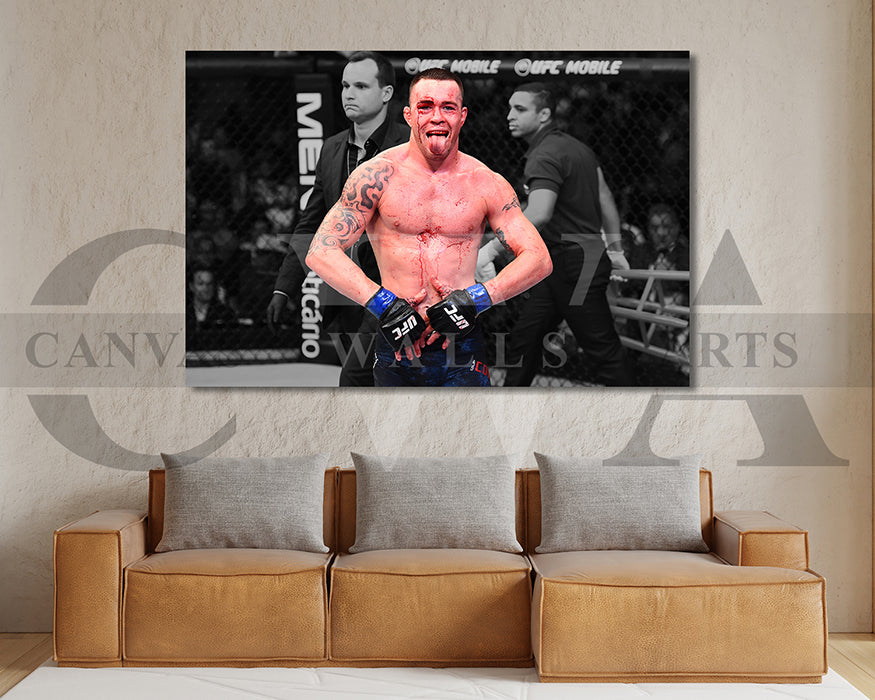 Colby Covington Black & White Canvas Art MMA Canvas Wall Art